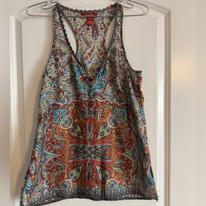 Sundance silk paisley tank